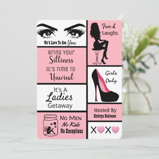 Invitation Getaway filles (Debout devant)