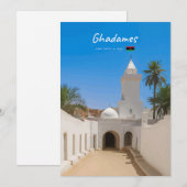 Invitation Ghadames, Libye - Mosquée Blanche (Devant / Derrière)