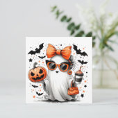 Invitation Ghost d'Halloween drôle (Debout devant)