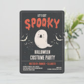Invitation Ghost Éffrayant Halloween Costume Party (Debout devant)