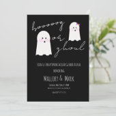 Invitation Ghost Ghoul Halloween Party Genre Révéler Noir (Debout devant)
