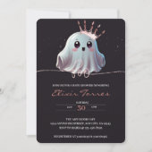 Invitation Ghost Halloween Baby shower Little Boo (Devant)
