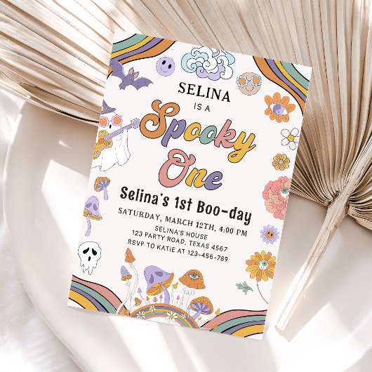 Invitation Ghost Halloween Éffrayant Un Super 1er anniversair