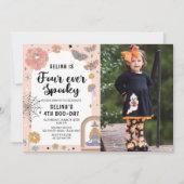 Invitation Ghost Halloween Quatre Ever Éffrayant 4ème anniver (Devant)