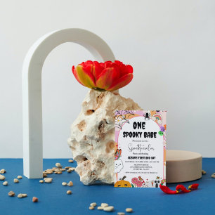 Invitation Ghost Halloween vibes Éffrayantes Retro Super Anni