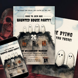 Invitation Ghost Haunted House Party