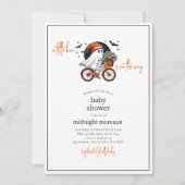 Invitation Ghost Little Boo Baby shower Halloween (Devant)
