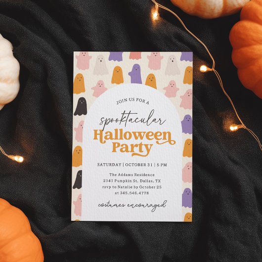 Invitation Ghost Spooktacular Halloween Parti