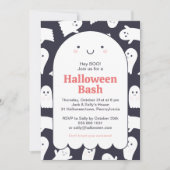 Invitation Ghosts adorable Halloween Bash Personnalisé (Devant)