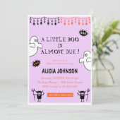 Invitation Ghosts Little boo baby shower d'Halloween (Debout devant)