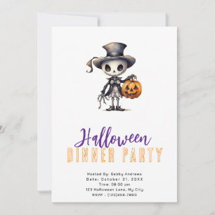 Invitation Ghoul en haut Chapeau & Cravate Bow Diner d'Hallow