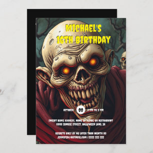 Invitation Ghoulish ghoul halloween monster adultes