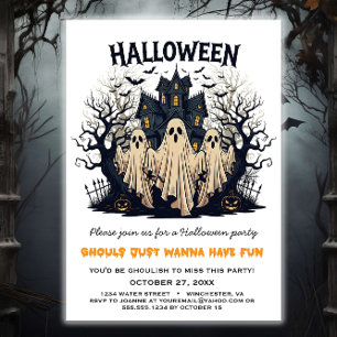 Invitation Ghouls veut juste s'amuser fête d'Halloween