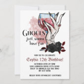 Invitation Ghouls veut juste s'amuser Halloween Anniversaire (Devant)