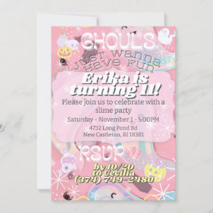 Invitation Ghouls veut juste s'amuser Pastel Halloween Invita