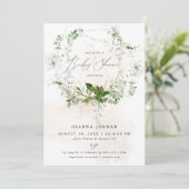 Invitation GIANNA Etherial Greenerial Garden Baby shower (Debout devant)