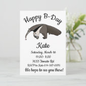 Invitation Giant Anteater Joyeux anniversaire (Debout devant)