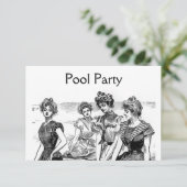 Invitation Gibson Girls Pool ou Beach Party (Debout devant)