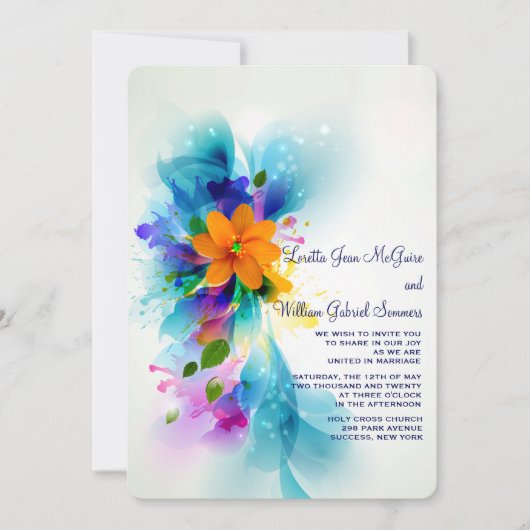 Invitation Giclée de Couleur (Devant)