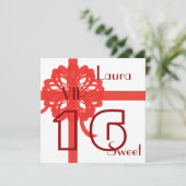 Invitation gigantesque Cust. de cadeau de sweet (Debout devant)