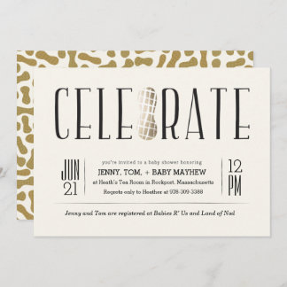 Invitation Gilded Célébrer L'Invitation Baby shower Arachide