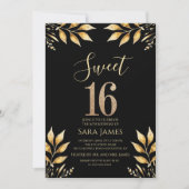 Invitation Gilded Glitz Sweet 16 (Devant)
