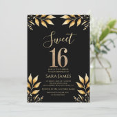 Invitation Gilded Glitz Sweet 16 (Debout devant)