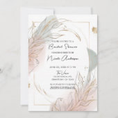 Invitation Gilded Gold Sage & Blush Botanical Bridal Shower (Devant)
