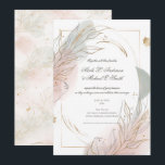 Invitation Gilded Gold Sage & Blush Botanical Wedding<br><div class="desc">Customize for your event</div>