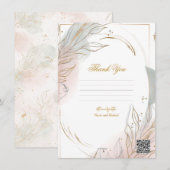 Invitation Gilded Gold Sage & Blush Botanical Wedding  (Devant / Derrière)