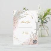 Invitation Gilded Gold Sage & Blush Botanical Wedding  (Debout devant)
