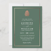 Invitation Gilded Tropics Elegant Modern QR Code Wedding (Devant)