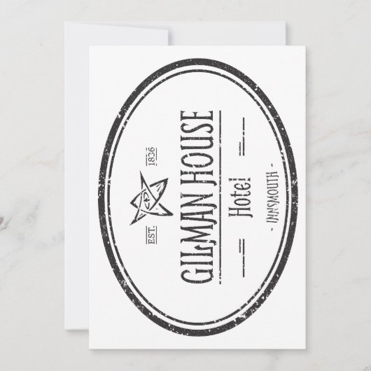Invitation Gilman House Innsmouth Lovecraftian (Devant)