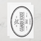 Invitation Gilman House Innsmouth Lovecraftian (Devant / Derrière)