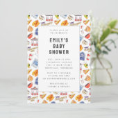 Invitation Gilmore Girls Aquarelle Icônes Baby shower (Debout devant)