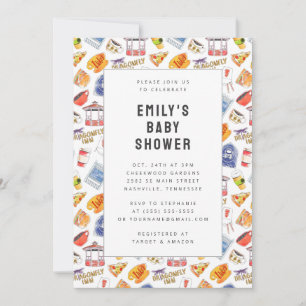 Invitation Gilmore Girls Aquarelle Icônes Baby shower