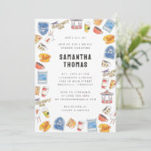 Invitation Gilmore Girls Aquarelle Icônes Fête des mariées (Debout devant)