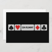 Invitation Gin Rummy (Devant / Derrière)