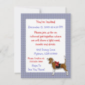 Invitation Ginger Beagle de pain de Noël Cookie (Dos)