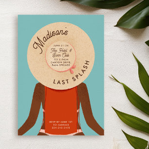 Invitation Ginger Black Girl Bachelorette Pool Party