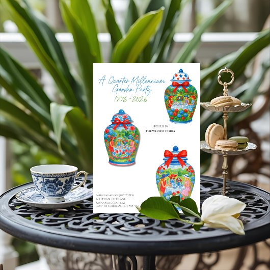 Invitation Ginger Jar 250e anniversaire Garden Party