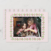 Invitation Ginger Jar & Christmas Berries Crest Monogramme (Devant / Derrière)