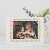 Invitation Ginger Jar & Christmas Berries Crest Monogramme (Debout devant)