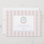 Invitation Ginger Jar & Christmas Berries Crest Monogramme (Dos)