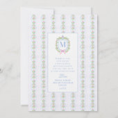 Invitation Ginger Jar & Christmas Berries Crest Monogramme (Dos)