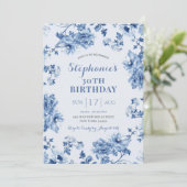 Invitation Ginger Jar citron Chinoiserie Tout âge Anniversair (Debout devant)