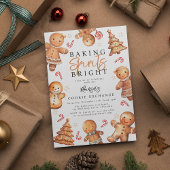 Invitation Gingerbread Baking Spirits Bright Noël