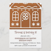 Invitation Gingerbread birthday decorating party (Devant)