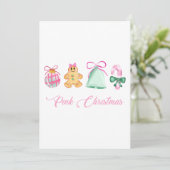 Invitation Gingerbread, Candy Cane & Pastel Ornaments (Debout devant)