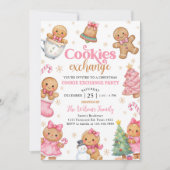 Invitation Gingerbread Christmas Cookie Exchange Party (Devant)